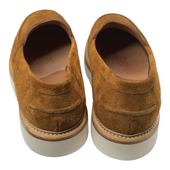 B&W Men’s Suede Penny Loafers Vibram Morflex Sole Size 11 Cognac Brown - Picture 9 of 14